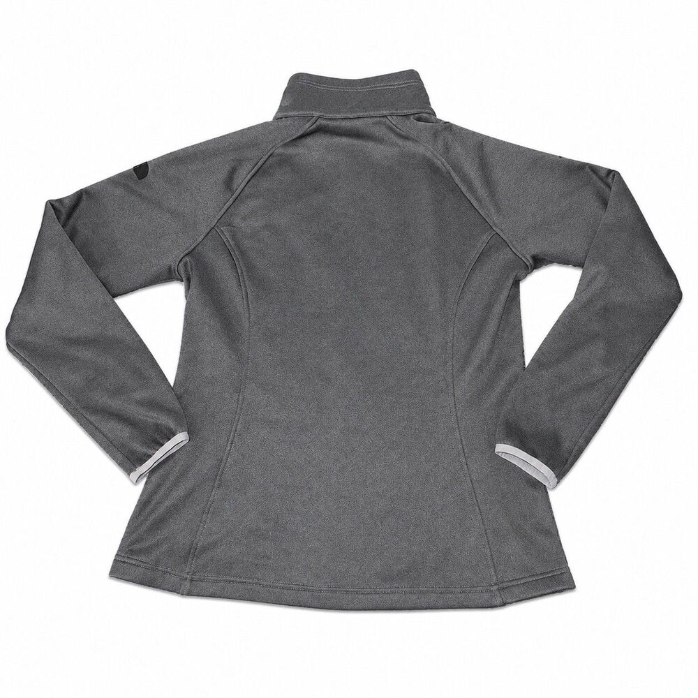 The North Face Womens L Gray Full Zip Stretch Fleece Jacket Logo - Picture 4 of 9
